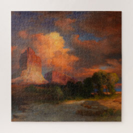 Puzzle Río verde de la nube atardecer Wyoming por Thomas 
