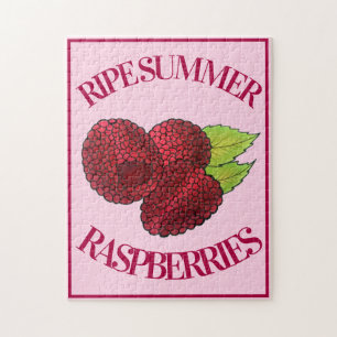Puzzle Ripe Fresco Verano Rojo Raspberries Fruit Berry
