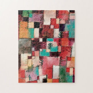 Puzzle Ritmos Paul Klee, verde rojo y amarillo violeta -