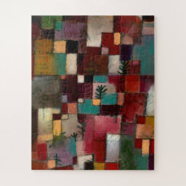Puzzle Ritmos rojizo y amarillo violeta, arte de Paul Kle