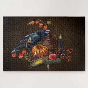 Puzzle Ritual de Samhain con cuervo