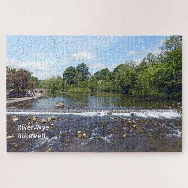 Puzzle River Wye Bakewell Derbyshire England Scenic (Horizontal)