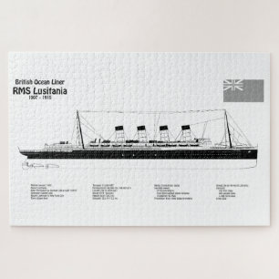 Puzzle RMS Lusitania - Planes de trazado del buque BD