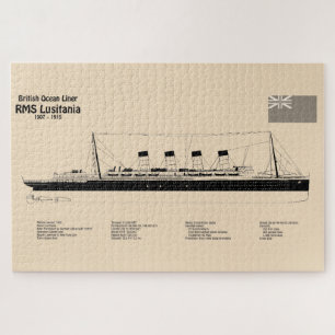 Puzzle RMS Lusitania - Planes de trazado del buque SD