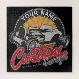 Puzzle Roadster Personalizado retro de Hot Rod Garage per