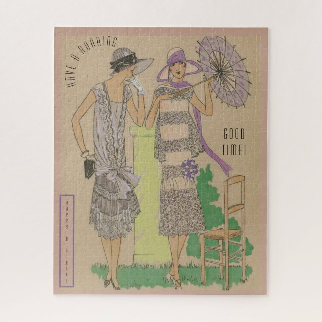 Puzzle Roaring 20's Birthday Flappers (Vertical)