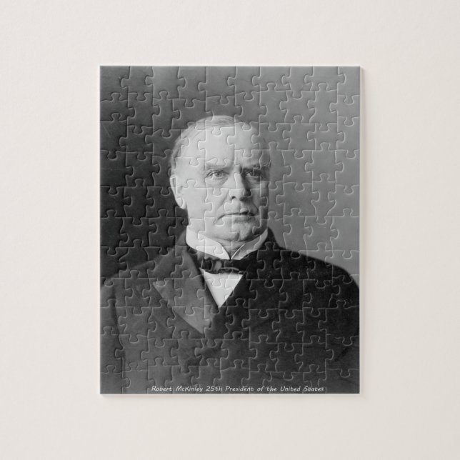 Puzzle Robert McKinley 25º Presidente de América. (Vertical)