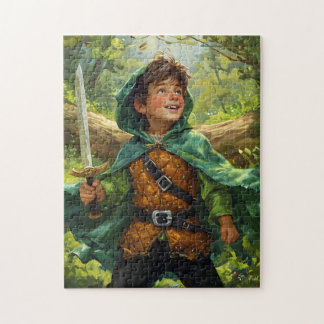 Puzzle Robin Hood representado como niño