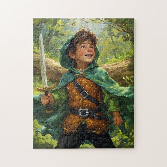 Puzzle Robin Hood representado como niño (Vertical)