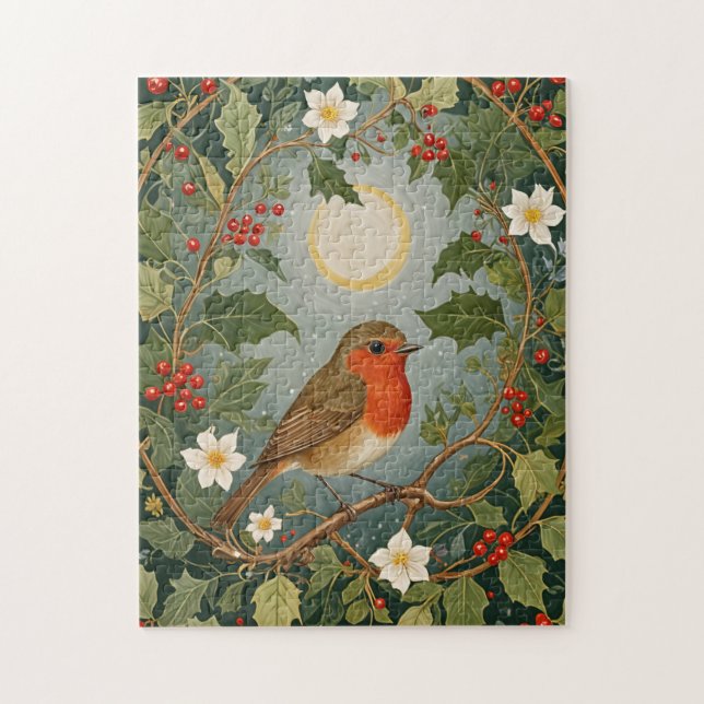 Puzzle Robin y Holly festivos (Vertical)