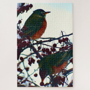 Puzzle Robins en invierno