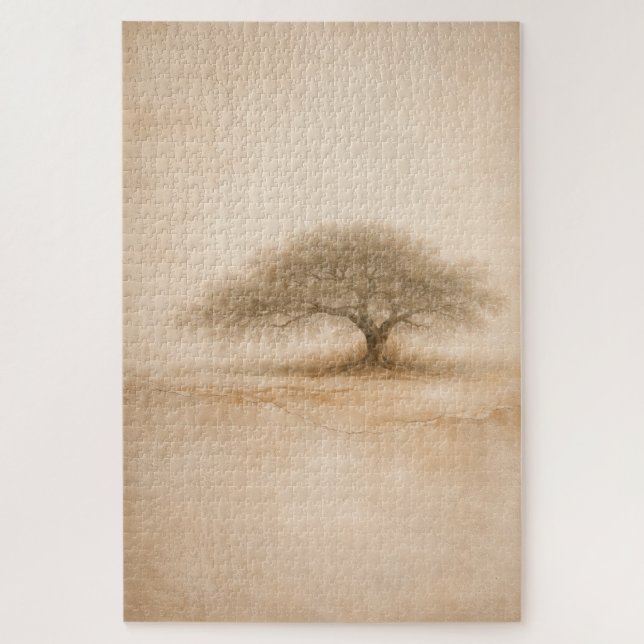 Puzzle Roble Antiguo | Arte de Roble del Sur | Rompecabez (Vertical)