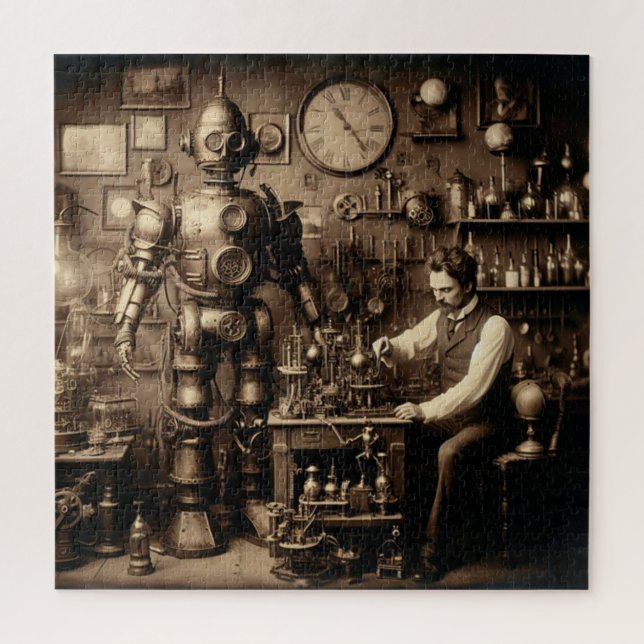 Puzzle Robot mecánico humanoide Steampunk ~ * ~ ~ ~ (Vertical)