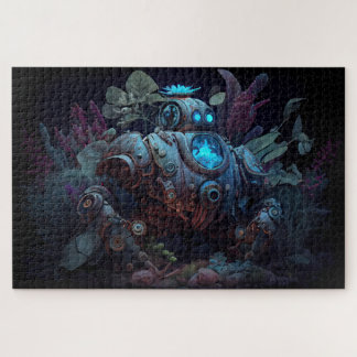 Puzzle Robot y plantas distópicas