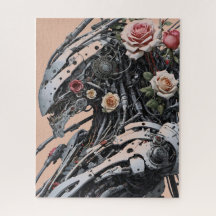 Robot y Rosas ajenos al acero inoxidable