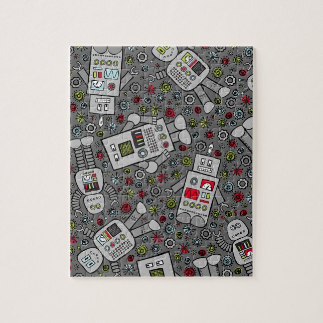 Puzzle Robots retro (Vertical)