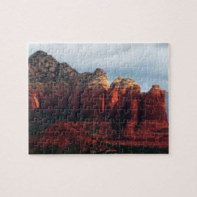 Puzzle Roca de café nublado en Sedona Arizona (Horizontal)