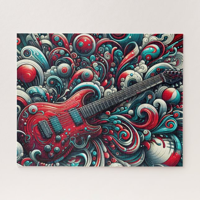 Puzzle Rock Music Guitar (Horizontal)