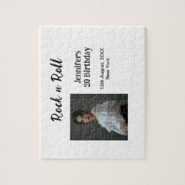 Puzzle Rock n roll 20 cumpleaños chica foto elegante mode