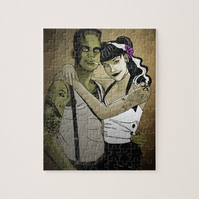Puzzle Rockabilly Frank y novia (Vertical)