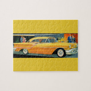 Puzzle Rocket 88 Oldsmobile dorado de los años 50