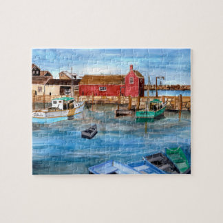 Puzzle Rockport Harbour Massachusetts New England Pintura