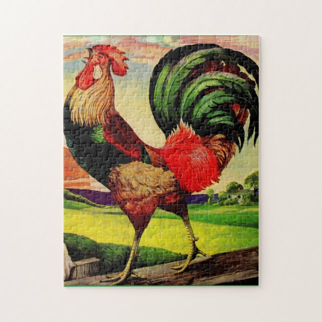 Puzzle Rocky, el bonito gallo (Vertical)