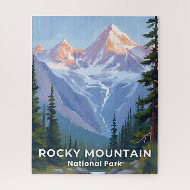 Puzzle Rocky Mountain National Park Colorado Travel Art (Vertical)