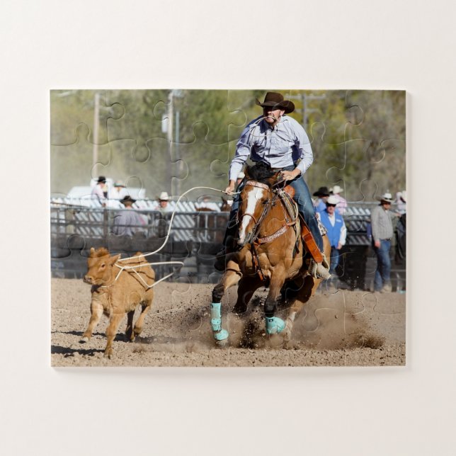 Puzzle Rodeo de Rodeo Calf Roping Deporte Occidental (Horizontal)