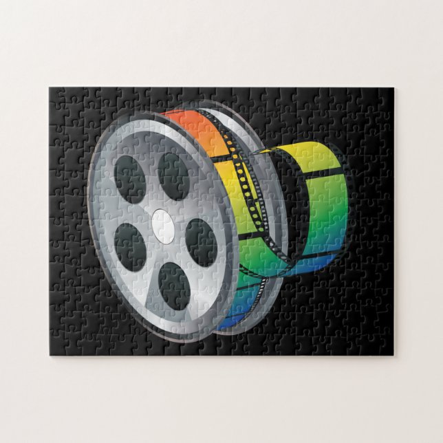 Puzzle Rodillo de película con cinta de colores (Horizontal)