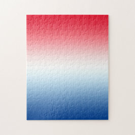 Puzzle Rojo blanco y azul ombre moderno brillante