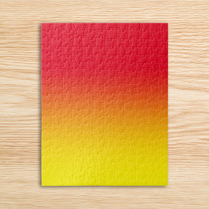 Puzzle Rojo Brillante Moderno y Amarillo Ombre