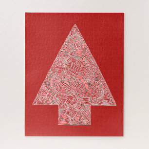 Puzzle Rojo de árbol de Navidad