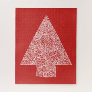 Puzzle Rojo de árbol de Navidad