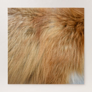 Puzzle Rojo Fox Fur Pattern Tile