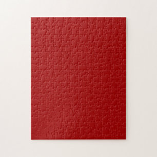 Puzzle Rojo oscuro de manzana caramelizada color sólido