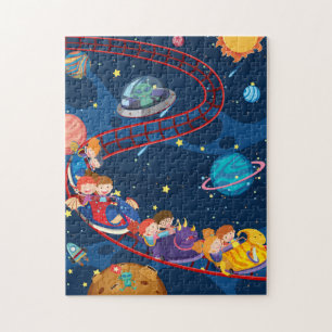 Puzzle Roller Coaster Space Adventure Galaxy Aliens