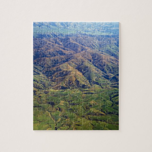 Puzzle Rolling Hills en la región de Southland de Nueva (Vertical)