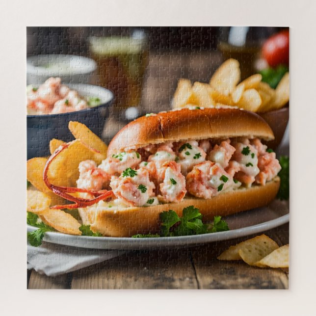 Puzzle Rollo De Langosta Y Papas Fritas (Vertical)