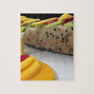 Puzzle Rollo de Sushi de Arroz con Mango Comida Japonesa