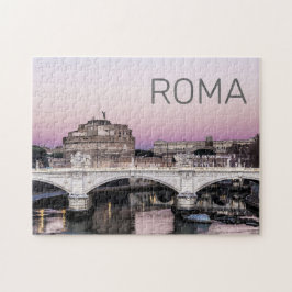 Puzzle Roma Italia Castel Sant'Angelo Puente Sunset