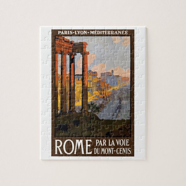 Puzzle Roma Italia Foro Romano al Amanecer, Arte de Viaje (Vertical)