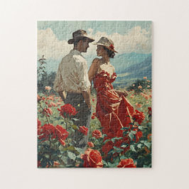 Puzzle Romance de Rosas de época