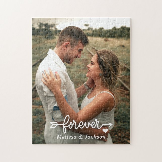 Puzzle Romance Forever Love Couple Photo Valentine (Vertical)