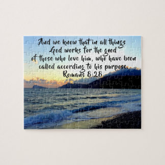 Puzzle Romanos 8:28 Biblia Personalizado Verse