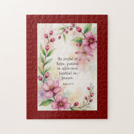 Puzzle Romans 12:12 Custom Bible Verse
