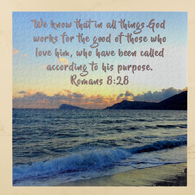 Puzzle Romans 8:28 Soothing Bible Verse And Beach  (Subido por el creador)