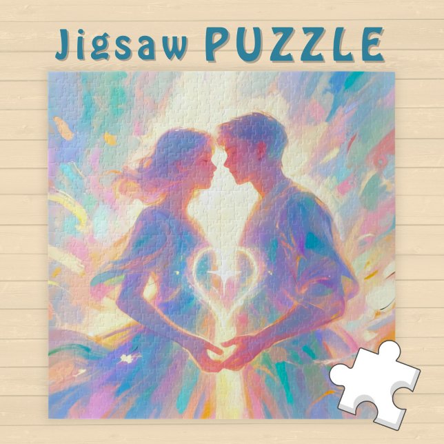 Puzzle Romantic Twin Soul Love Man and Woman with Heart - (Subido por el creador)