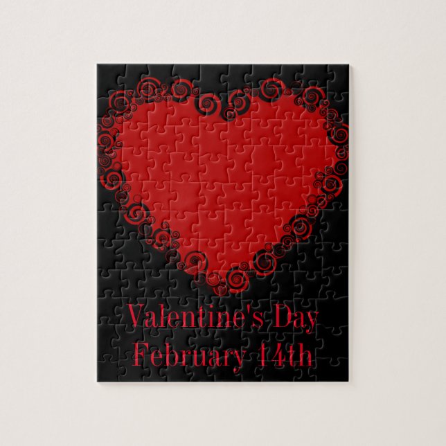 Puzzle Romántico Valentine Love Heart Red (Vertical)