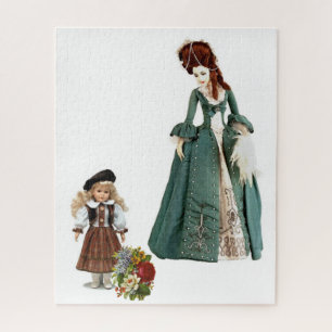 Puzzle Rompe con mujer y niño florido victoriano